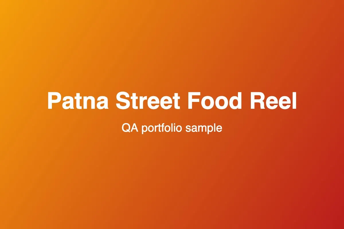 Patna Street Food Trail Reel